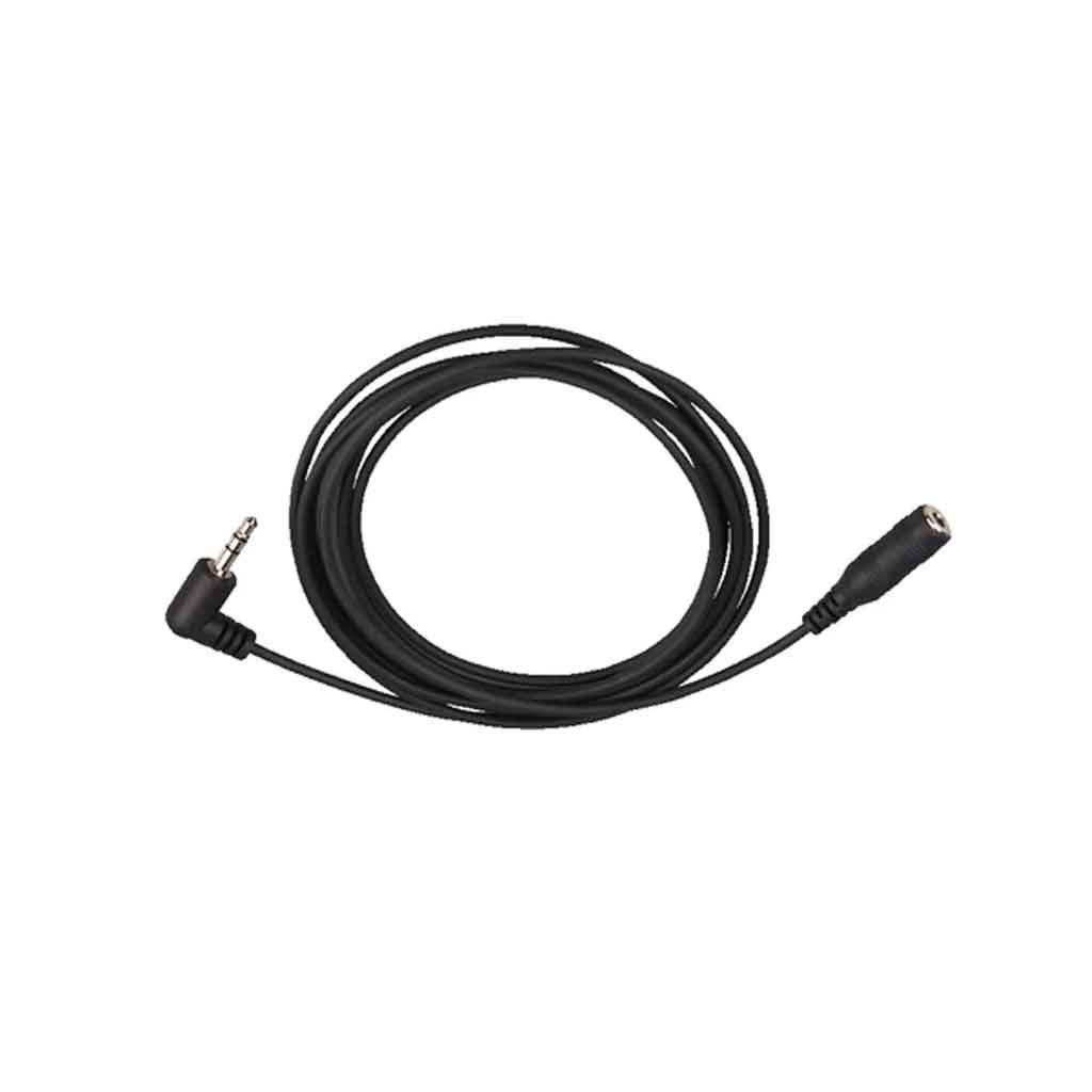 Cheyenne Connecting cable: angled 3.5mm jack plug to straight 3.5mm jack socket, black