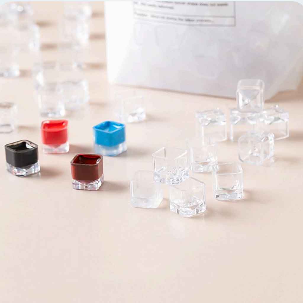 Square Clear Ink Caps #14 Medium 200pcs