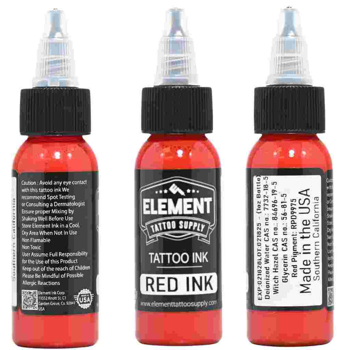 360° of red Tattoo Ink by Element