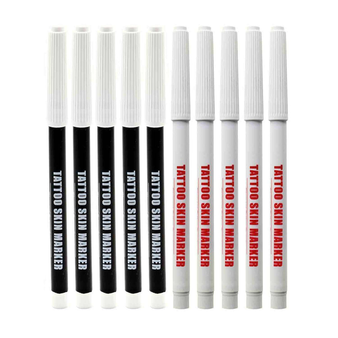 Tattoo Skin Markers, Bold Tip Mixed Colors Red and Purple