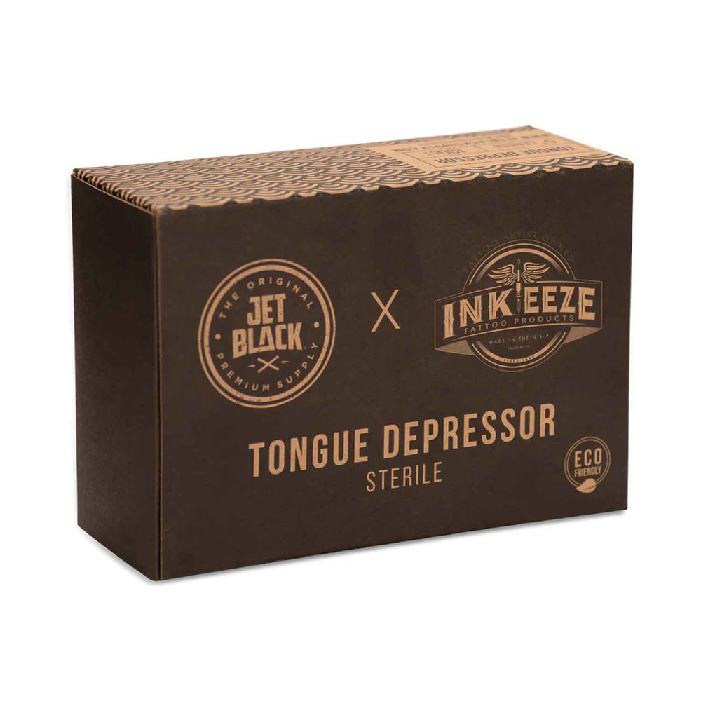 Eco Friendly Sterile Tongue Depressors (Box of 100) | Jet Black
