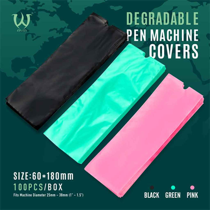 ECO-Friendly Pen Machine Covers Pink 60mm x 180mm 100 pcs