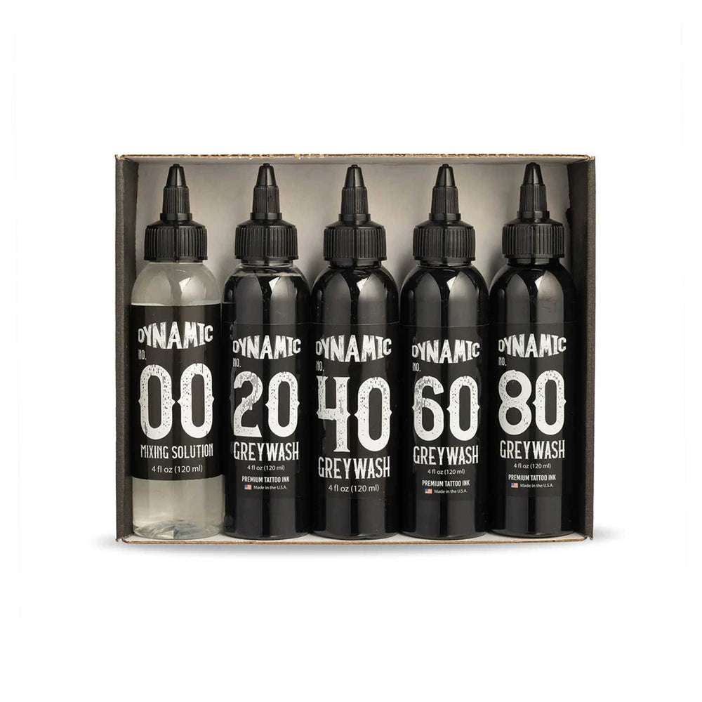 Dynamic Greywash Ink Set Including Mixing Solution
