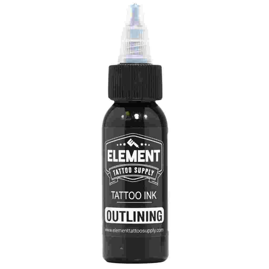From view of Element nighthawk black outlining Tattoo Ink