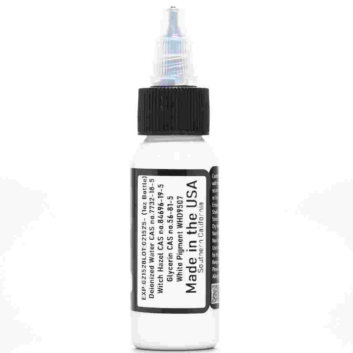 Ingredients label for white Tattoo Ink by Element Tattoo Supply