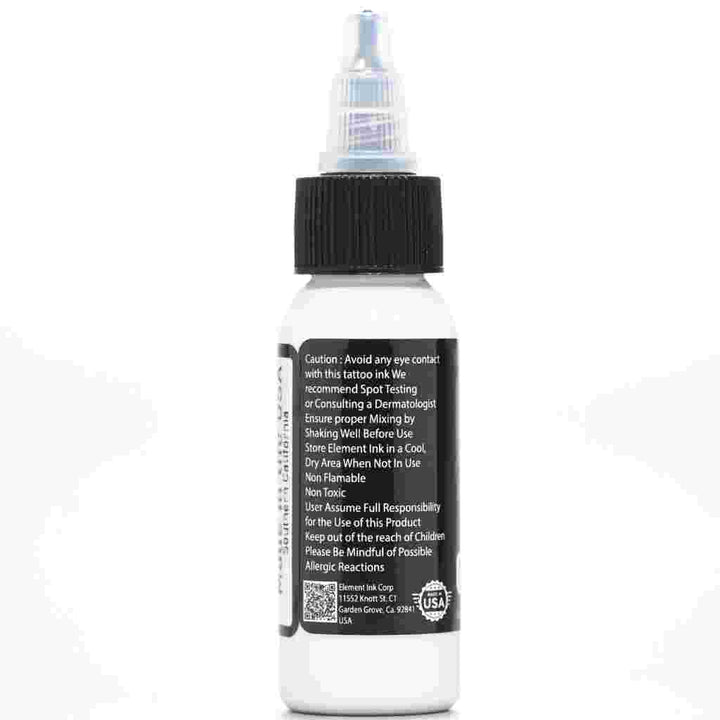 Side label of white ink by Element Tattoo Supply
