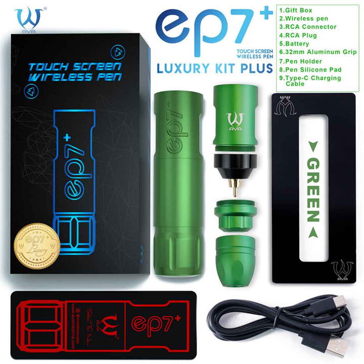 EP7+ Luxury PLUS Wireless Pen Machine Green 4.2mm