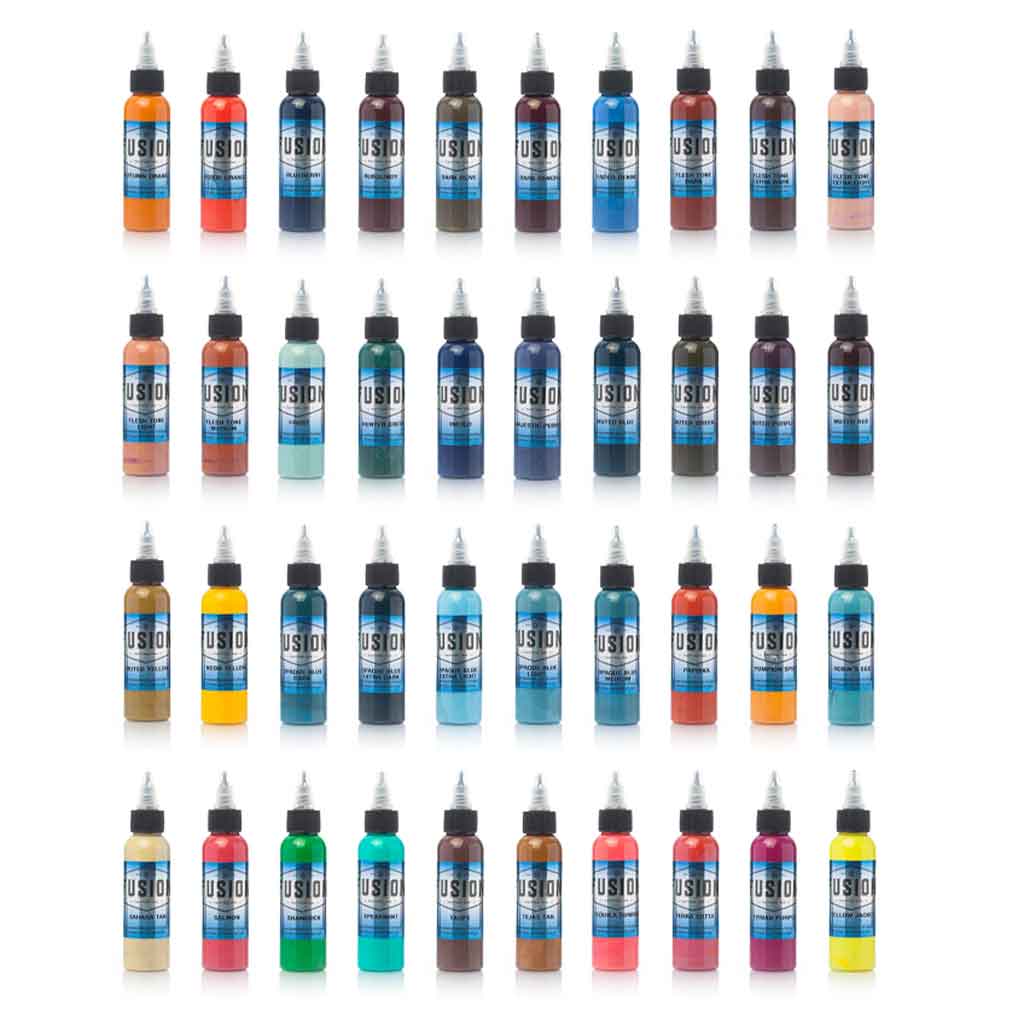 Fusion 40 Color Set, Fusion Tattoo Ink 1 oz