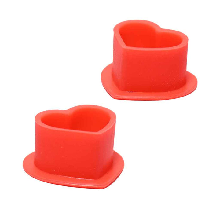 Heart Shaped Silicone Tattoo Ink Cups Red 200pcs