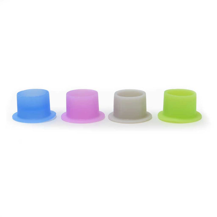 Silicone Tattoo Ink Cups, Round Mixed Colors #12 - 100pcs