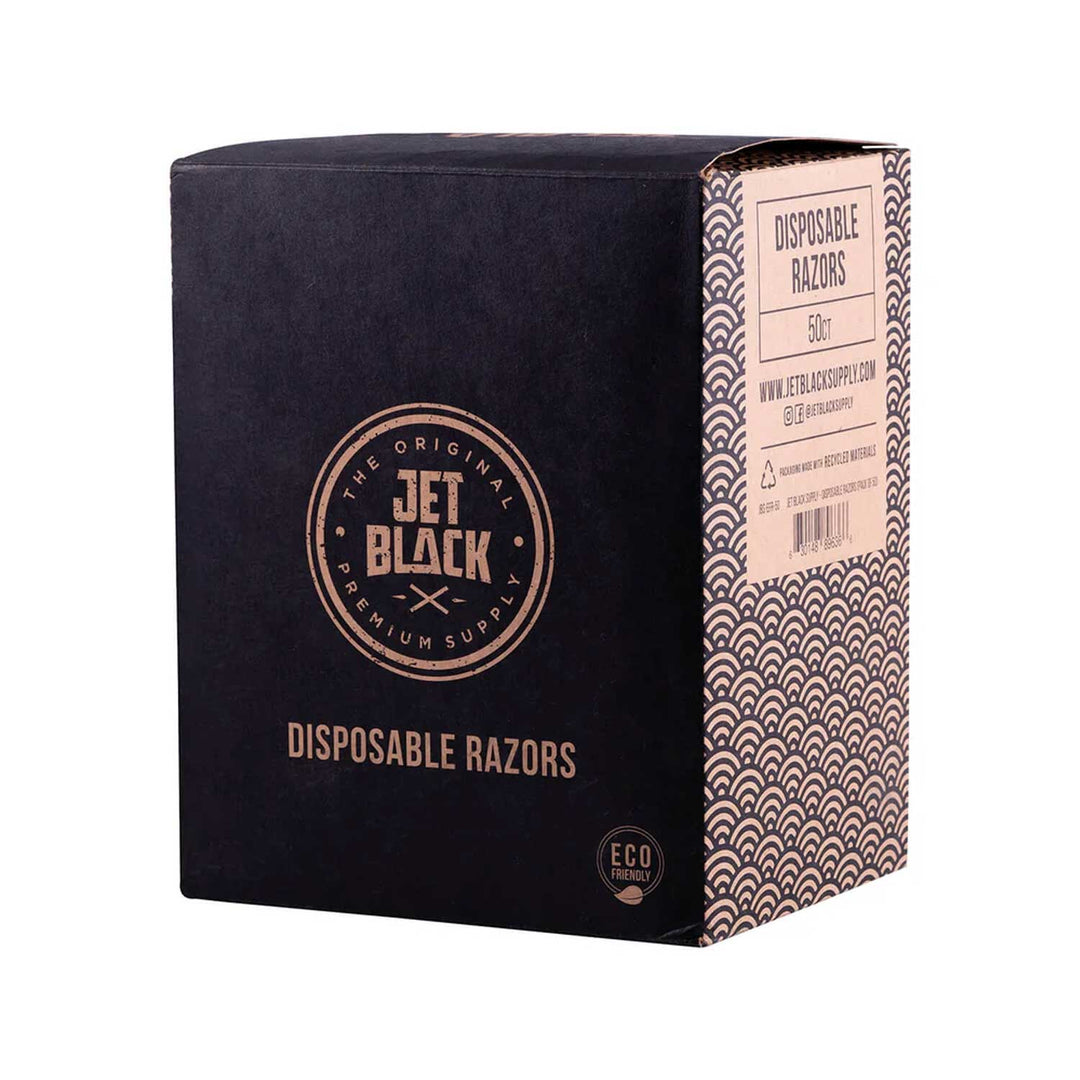 Eco-Friendly Razors 50 pcs | Jet Black