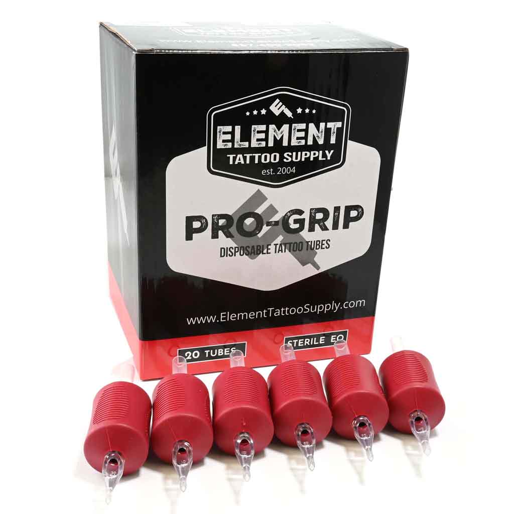 PRO-GRIP Disposable Tattoo Tubes Diamond Tip 1.25" Grip Box of 20