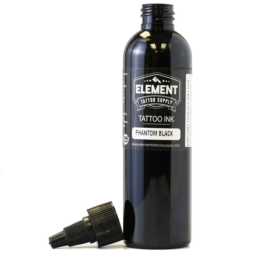 PHANTOM Black, 2x Concentrated Black - Element Tattoo Ink