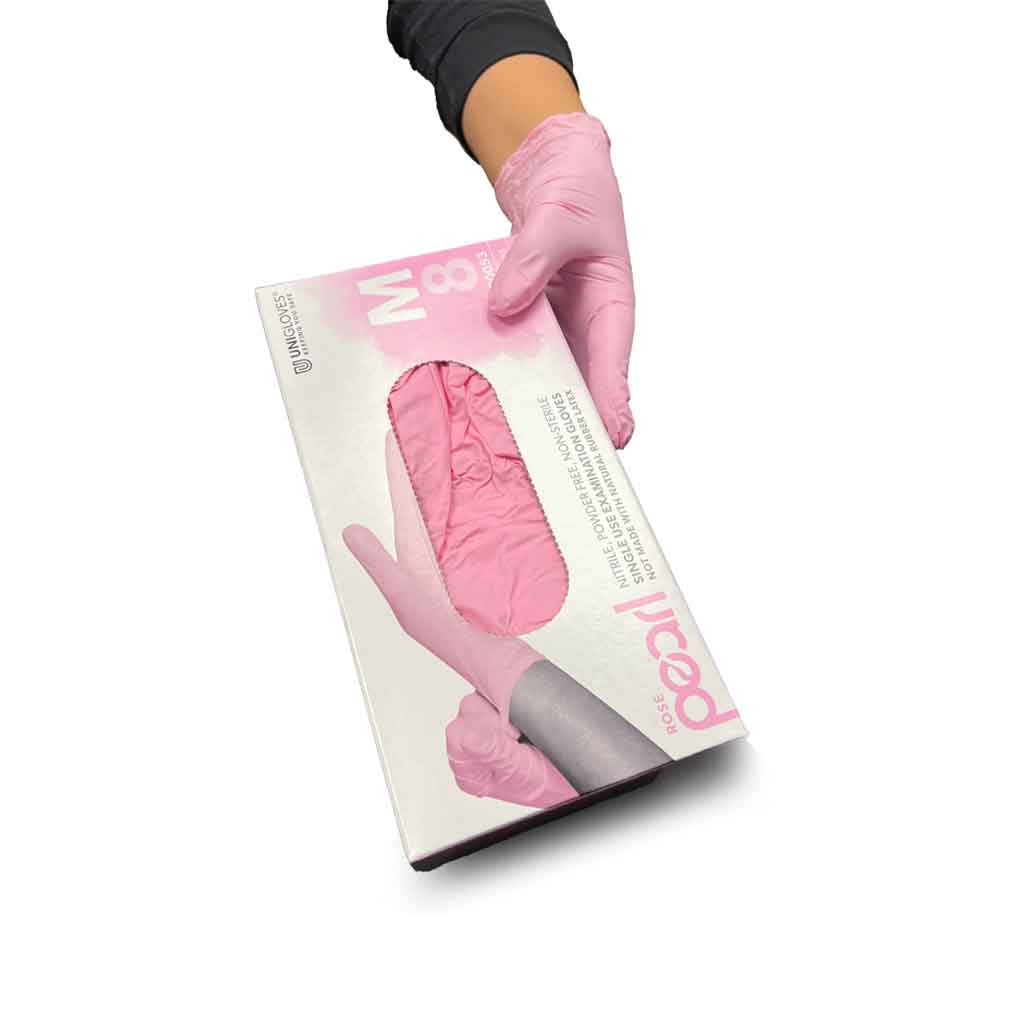 Rose Pearl 4mil Luxury Nitrile Exam Gloves Powder Free - Element Tattoo Supply