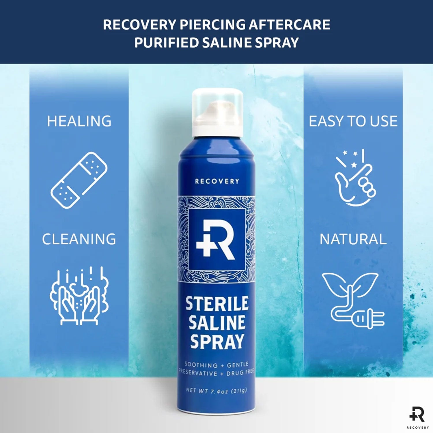 Purified Saline Wash Solution Spray — 1.5oz | Recovery