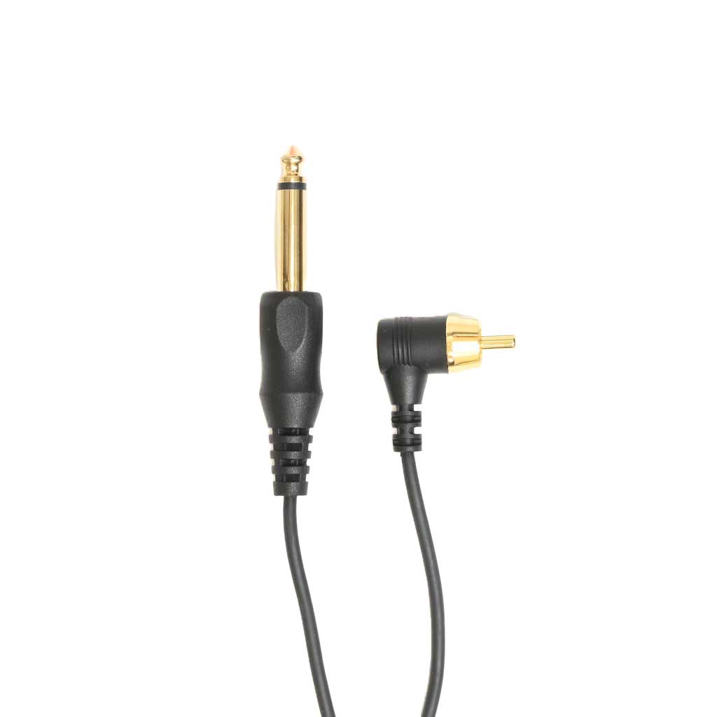 AVA RCA Cable for Tattoo Machine Angled 6 ft. Black