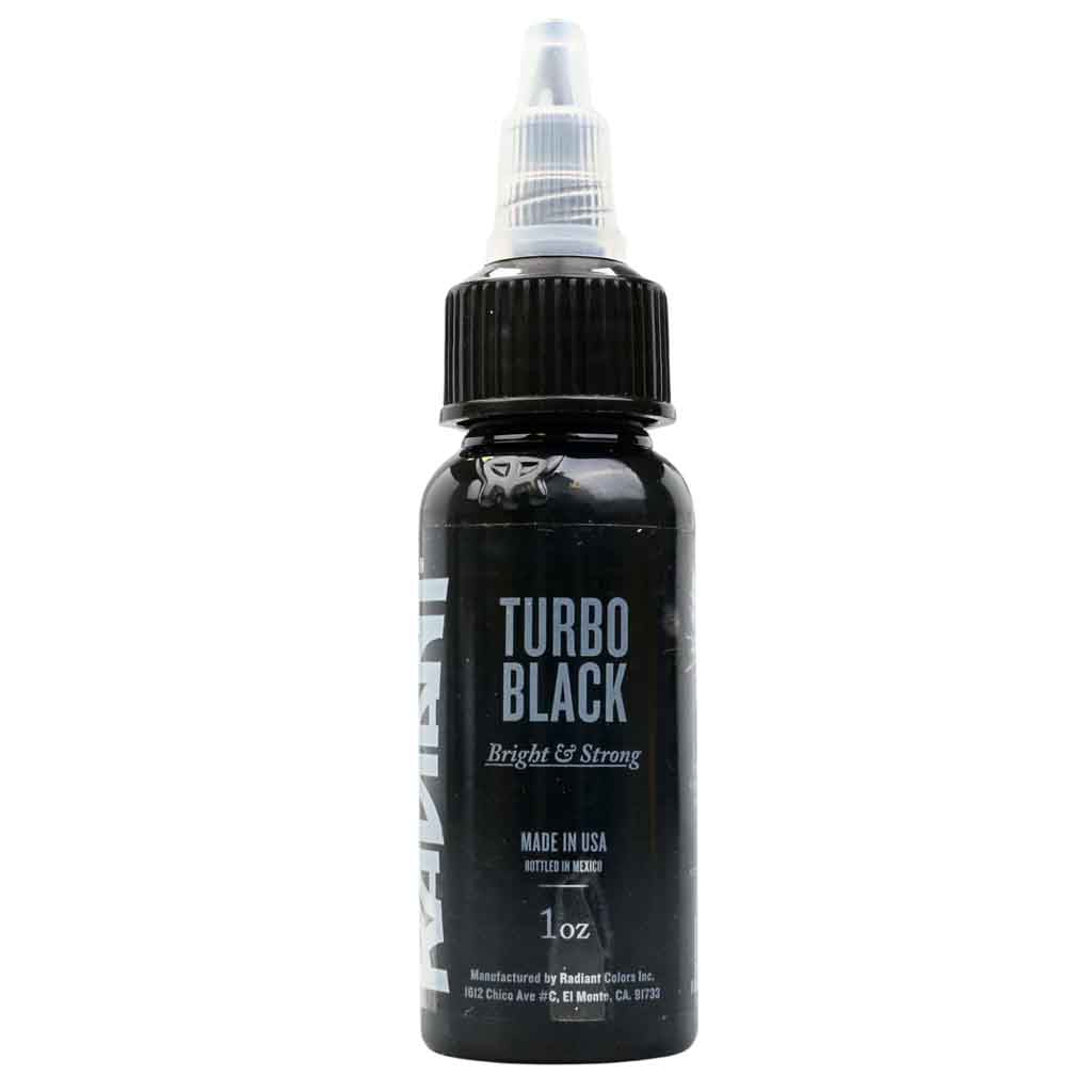 Turbo Black, Radiant Tattoo Ink, 1 oz