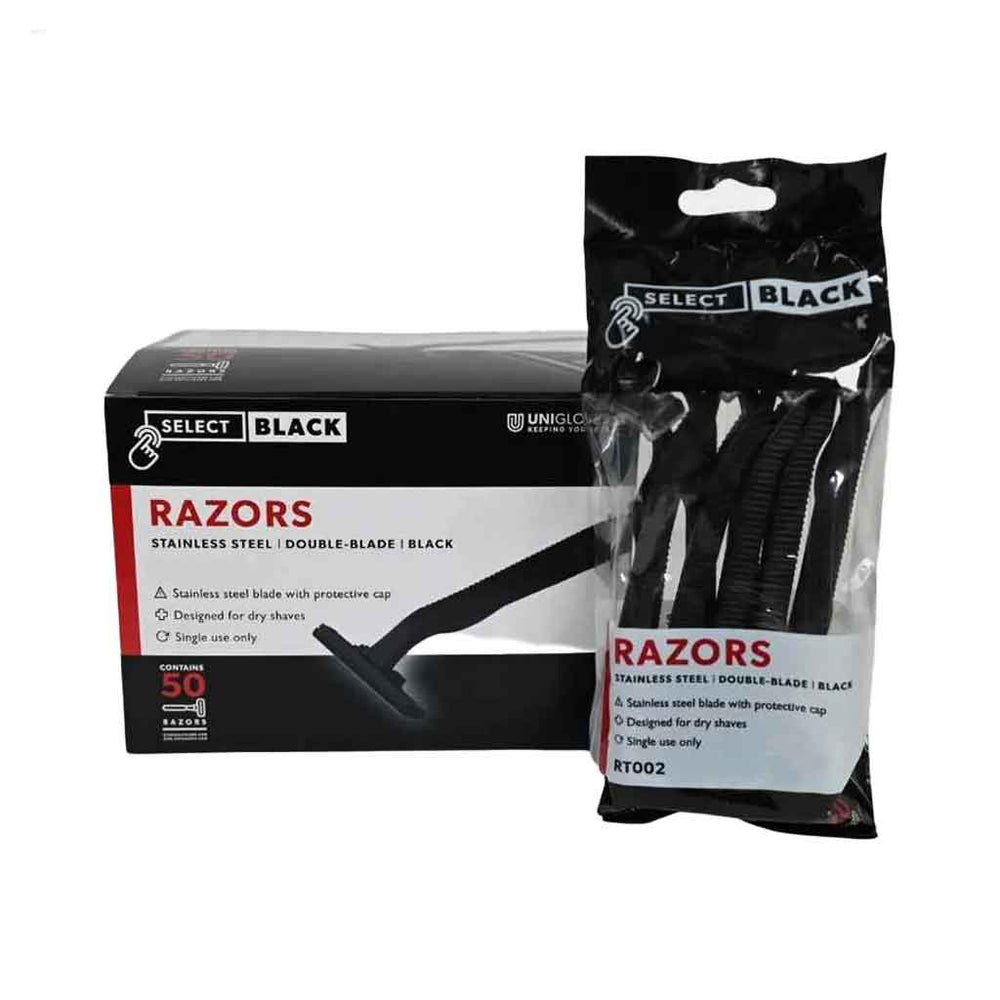 Select Black "BlakCat" Twin Blade Disposable Razors - Element Tattoo Supply