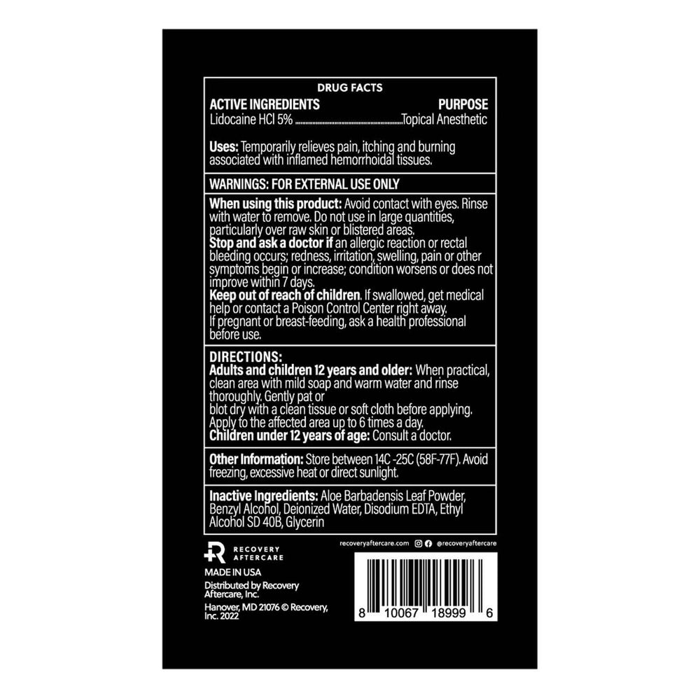 Recovery Numbing Spray 4 oz Bottle