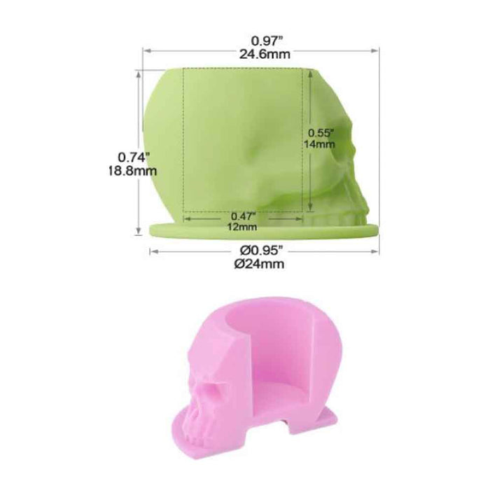 Skull Silicone Tattoo Ink Cups Pink 200pcs