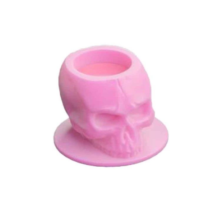 Skull Silicone Tattoo Ink Cups Pink 200pcs