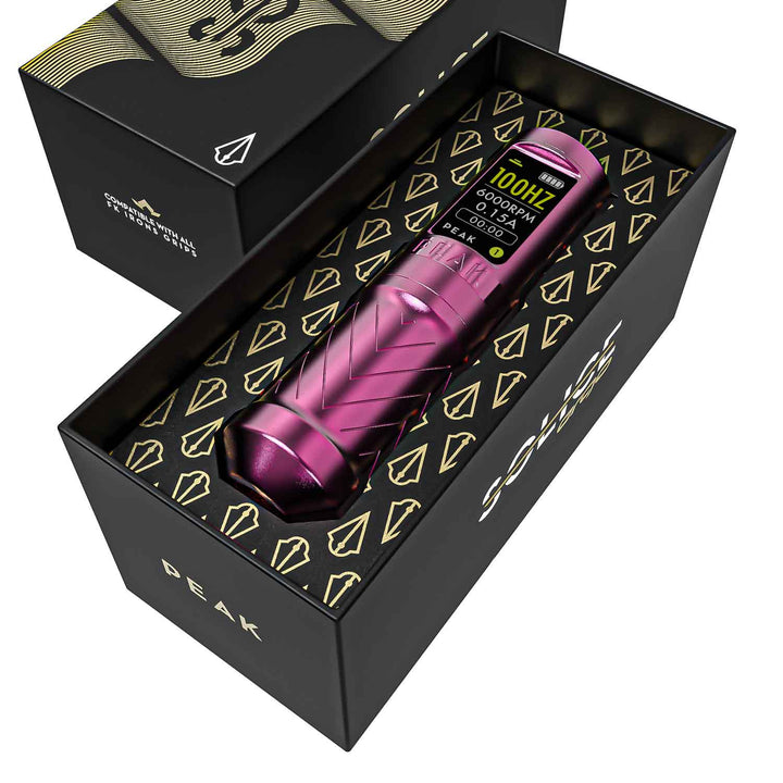 Peak Solice Ergo 4mm Tattoo Machine - Pink