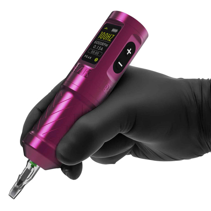 Peak Solice Ergo 4mm Tattoo Machine - Pink