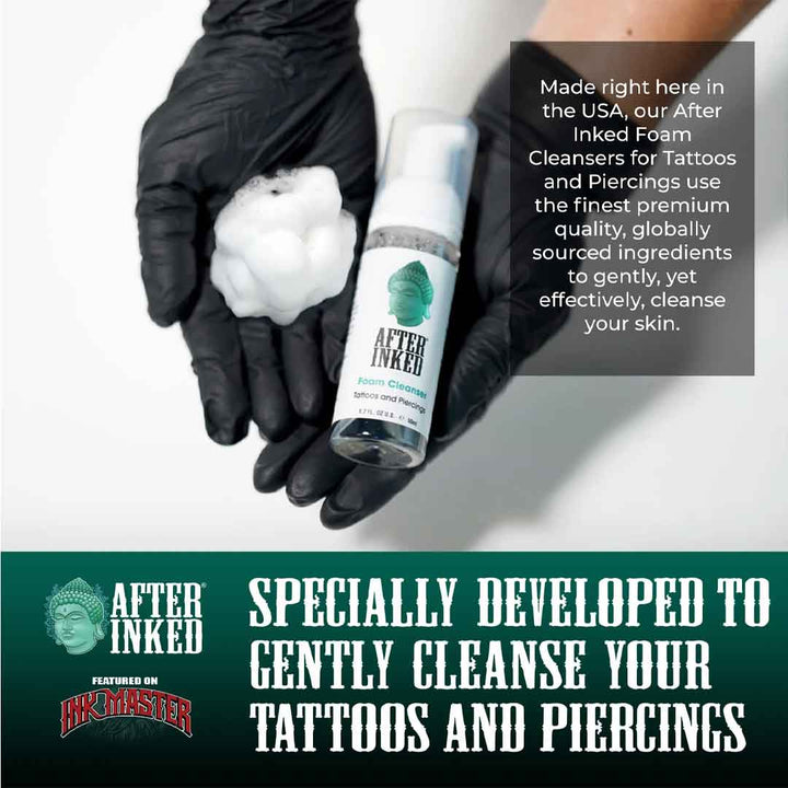 Afterinked Foam Cleanser 1.7oz Tattoos & Piercings Aftercare Ink Seal®
