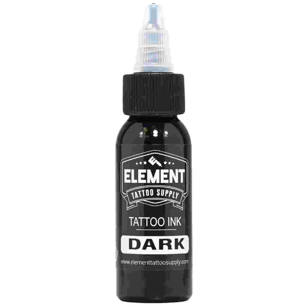 From view of Element, dark shade, grey wash tattoo ink