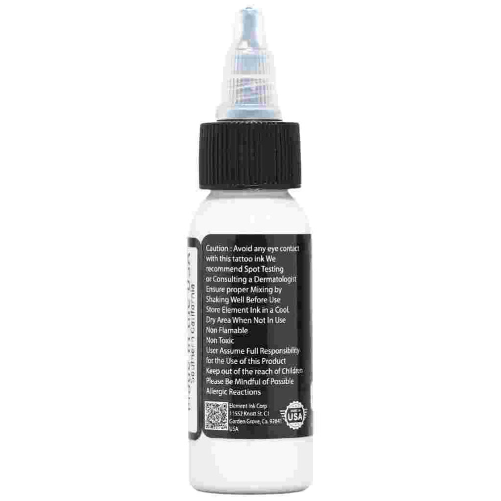 Side view of label of Element white Tattoo Ink