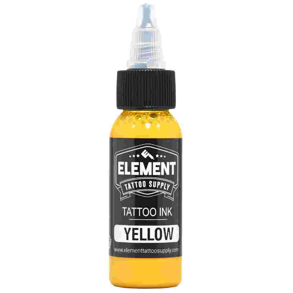 Front view of Element yellow Tattoo Ink