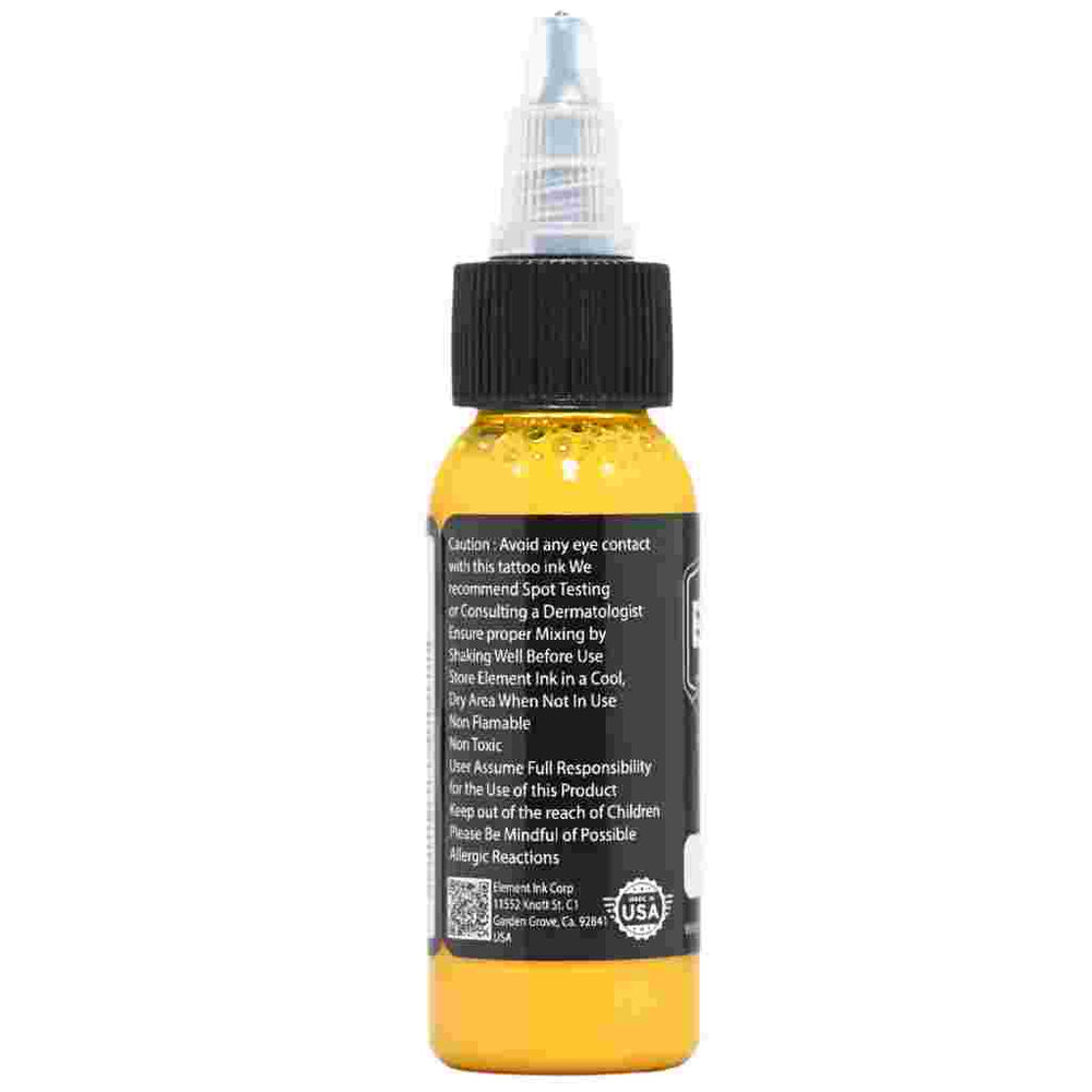 Side view of the label of Element Tattoo Ink