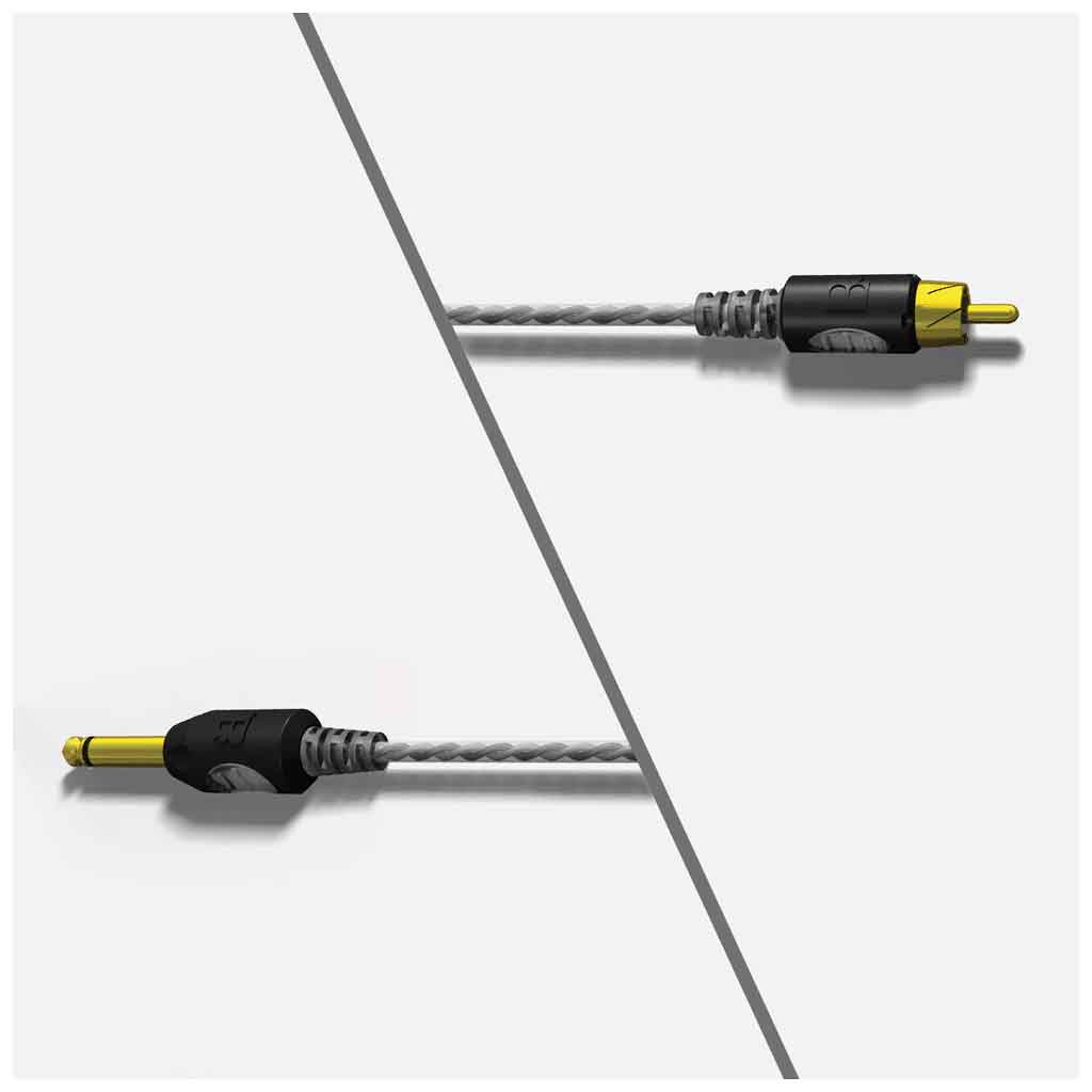 Premium Lightweight RCA Cord Straight, Gray - Bishop Tattoo Supply