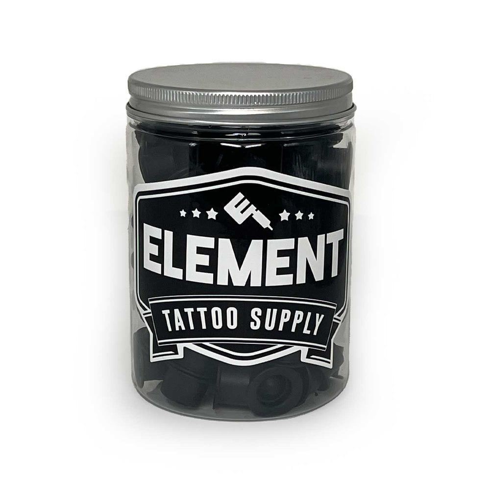 Black Silicone Disposable Tattoo Ink Cups #12 100 pcs