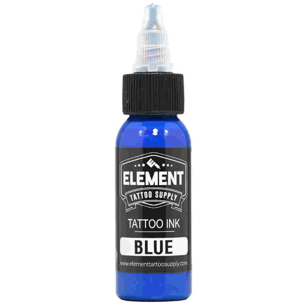 Blue Element Ink 1 oz bottle – vibrant blue body-art pigment