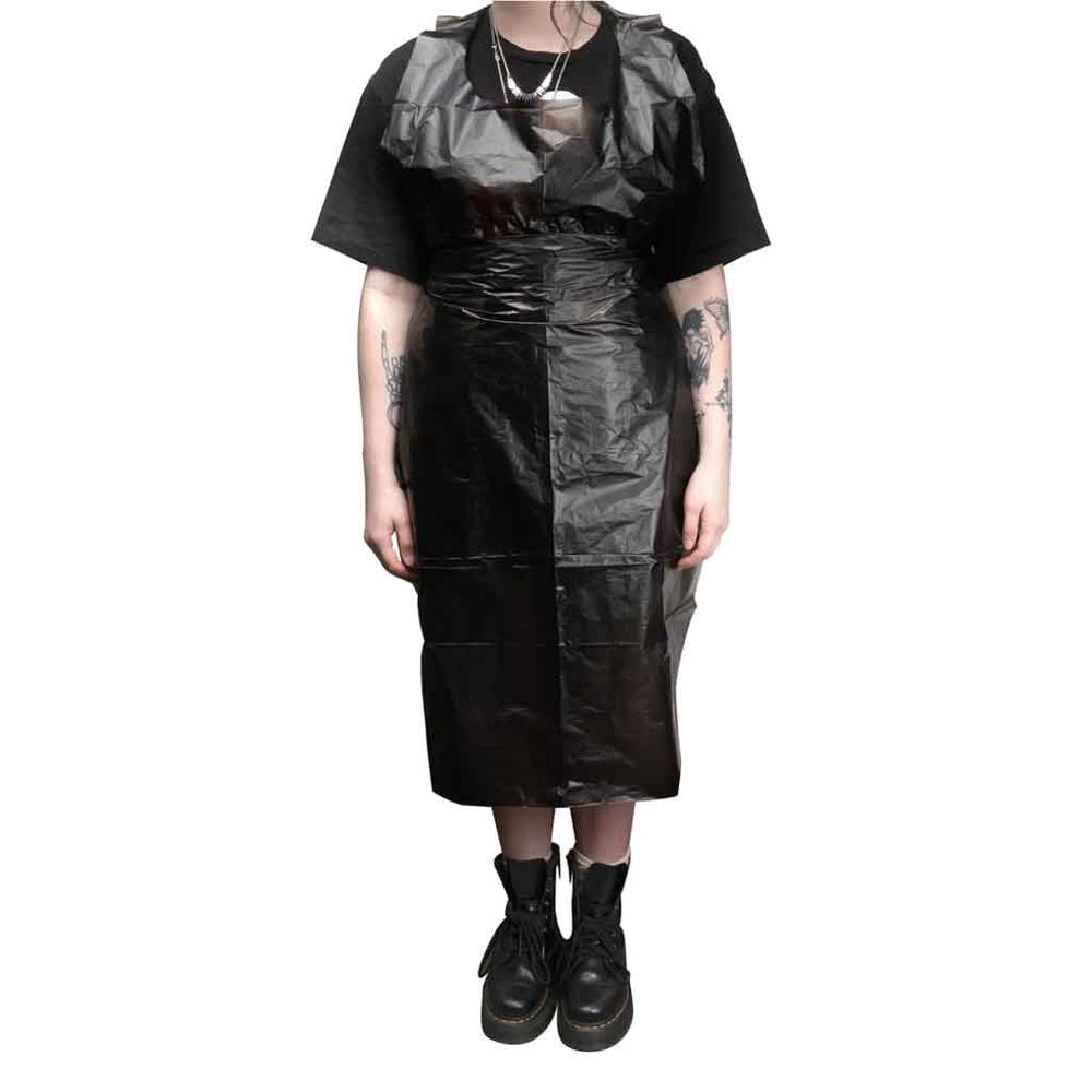 Disposable Black Apron, 100 Aprons
