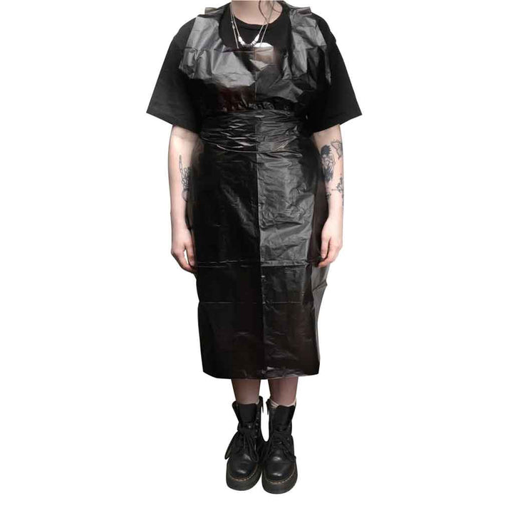 Disposable Black Apron, 100 Aprons