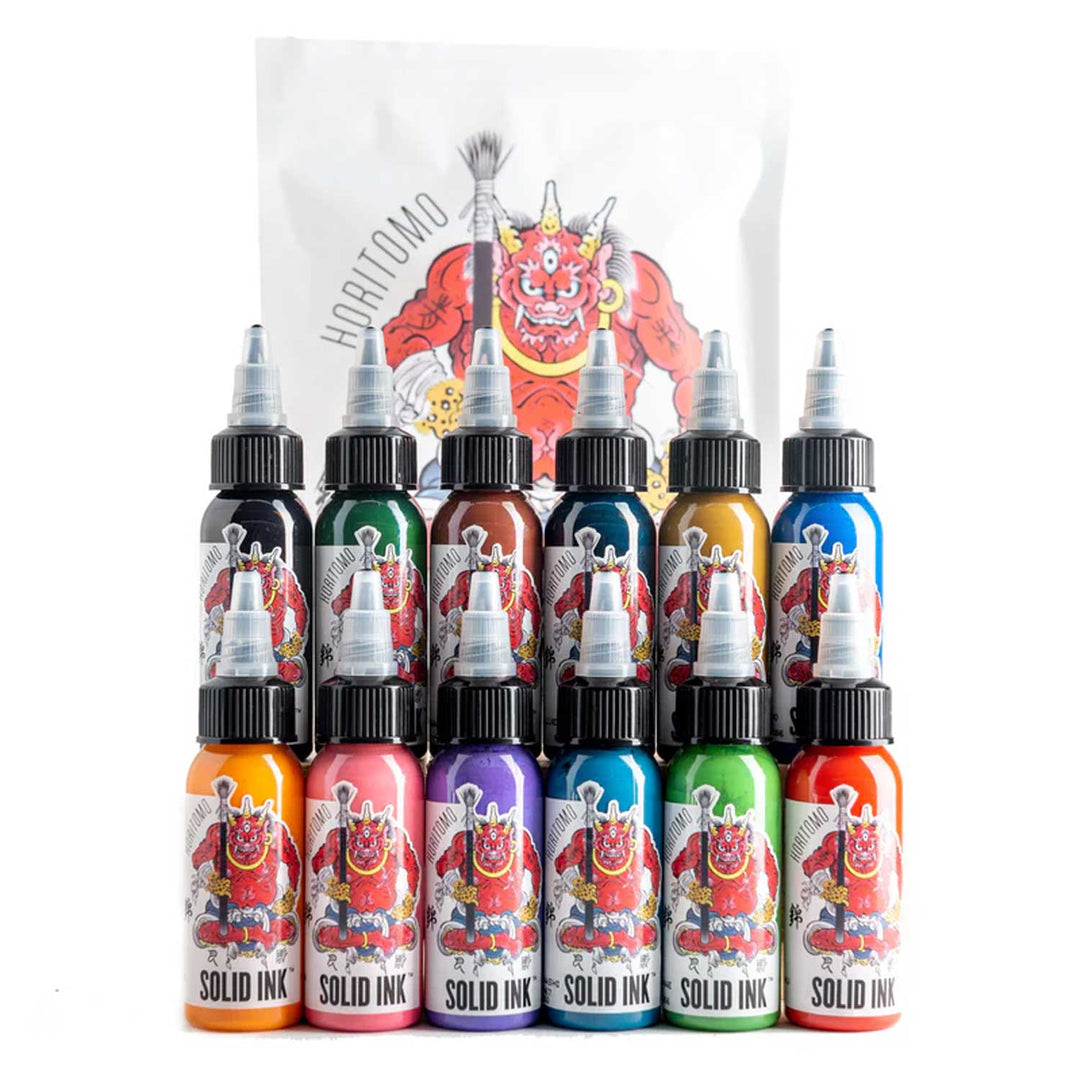 Horitomo 12 Colors 1 oz Set | Solid Ink