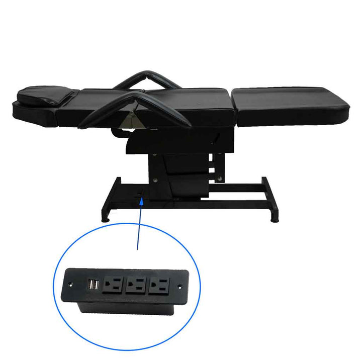 Fully Electric Tattoo Bed with Power Strip - Inkbed