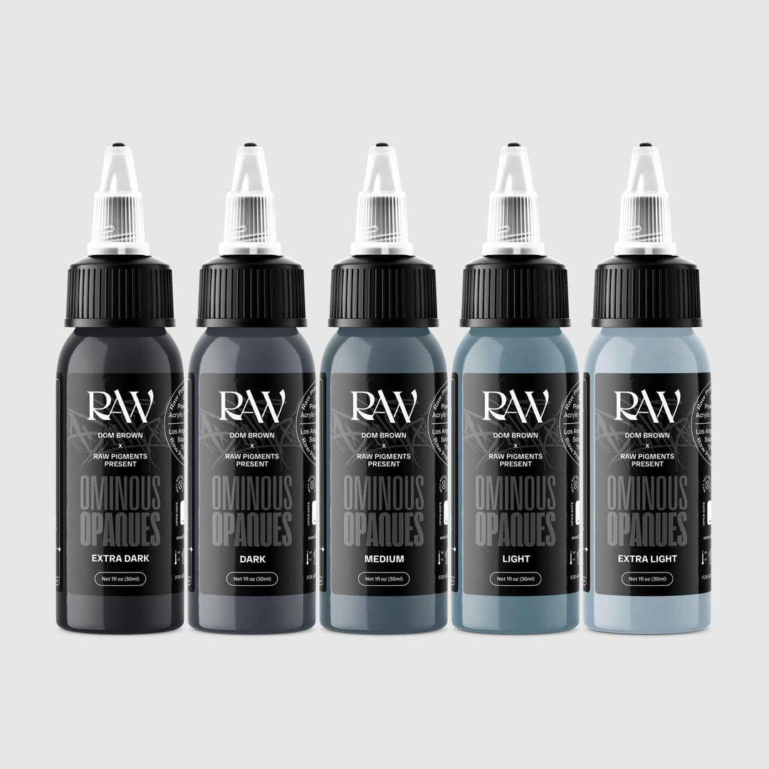 Ominous Opaques "Dom Brown" 1oz Tattoo Ink Set | Raw Pigment