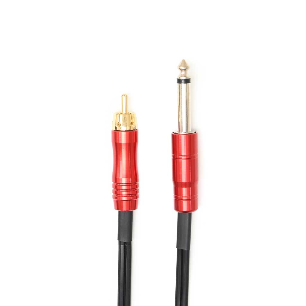 Tattoo RCA Cord, Straight 6 Ft Red