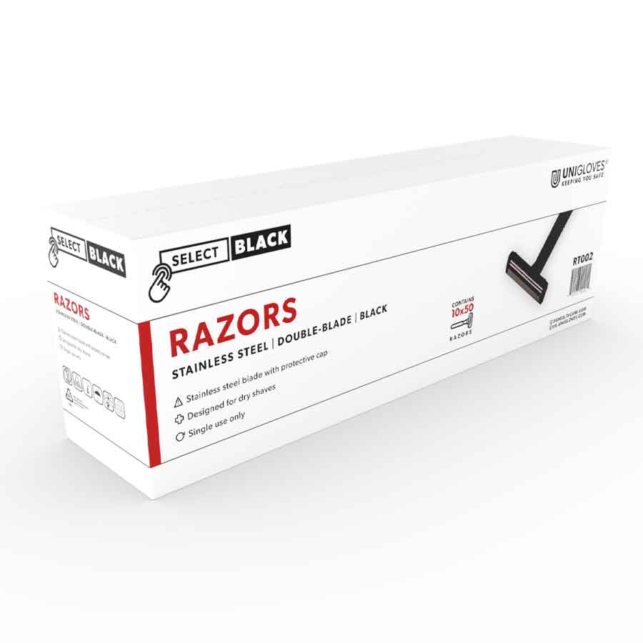 Select Black "BlakCat" Twin Blade Disposable Razors - Element Tattoo Supply