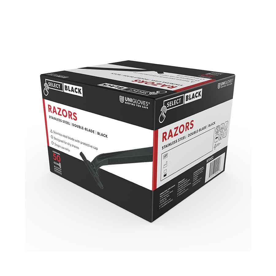Select Black "BlakCat" Twin Blade Disposable Razors - Element Tattoo Supply