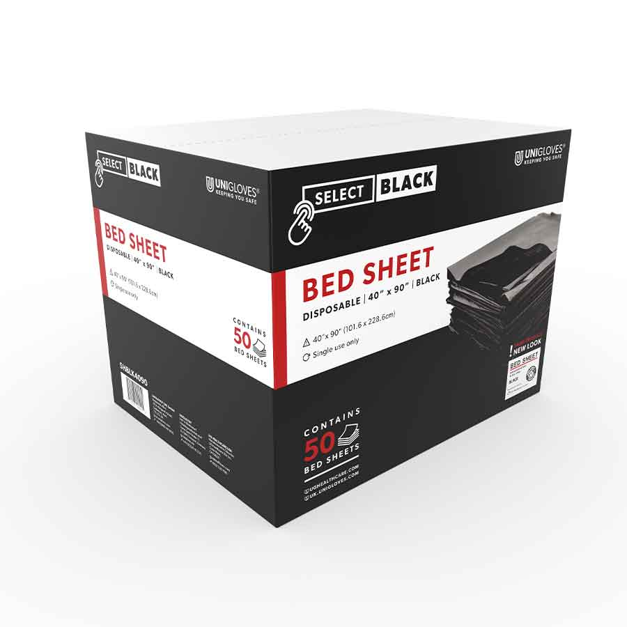 Bed Sheets Disposable Black 40' x 90' - Element Tattoo Supply