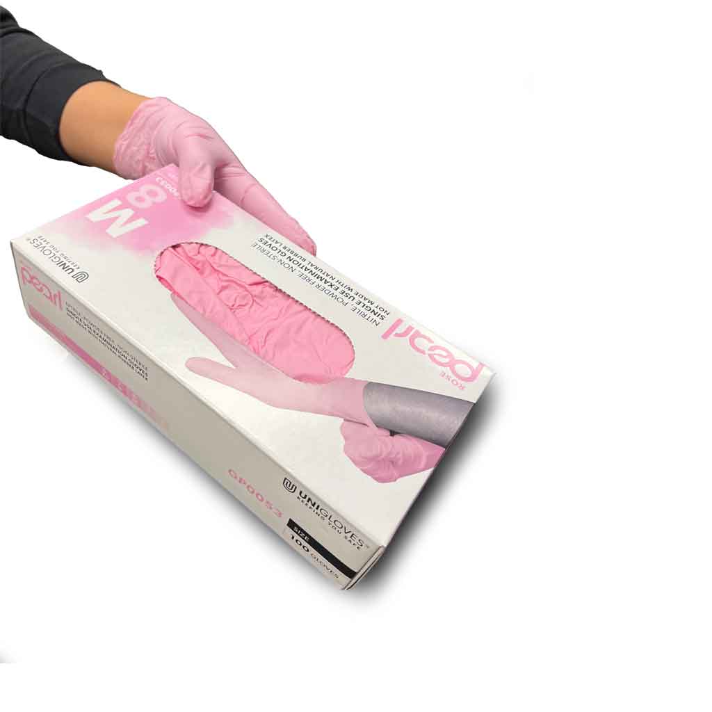 Rose Pearl 4mil Luxury Nitrile Exam Gloves Powder Free - Element Tattoo Supply