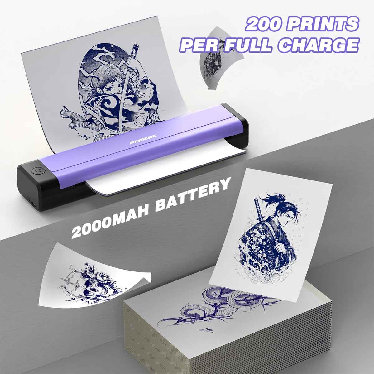 Padieoe Bluetooth Tattoo Stencil Printer – A4 Size