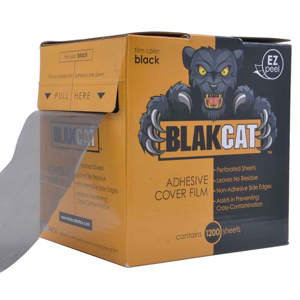 Adhesive Cover Film, BlakCat - 4” x 6” (Black)