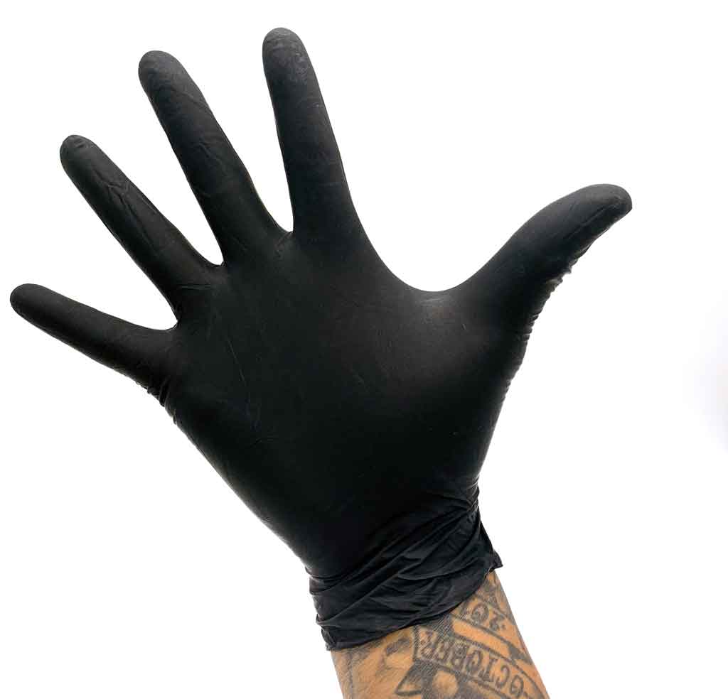 Black Pearl Luxury Latex Exam Gloves, 6 mil