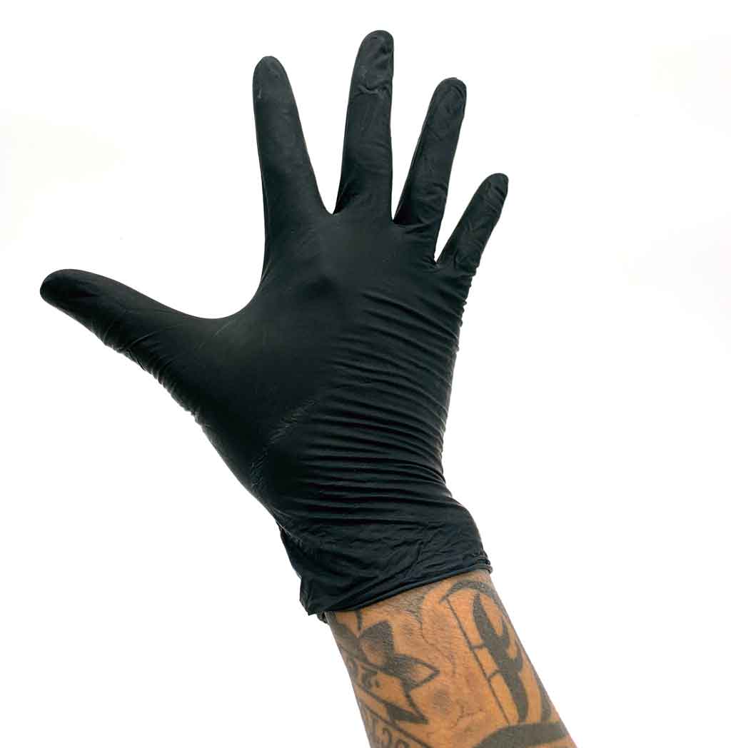 Black Pearl Luxury Latex Exam Gloves, 6 mil