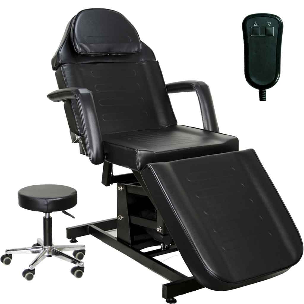 BLACK Electric Height Adjustable Tattoo Bed - Inkbed